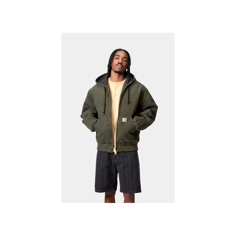 Carhartt WIP OG Active Jacket Olive Stone Canvas – Veste Workwear Homme