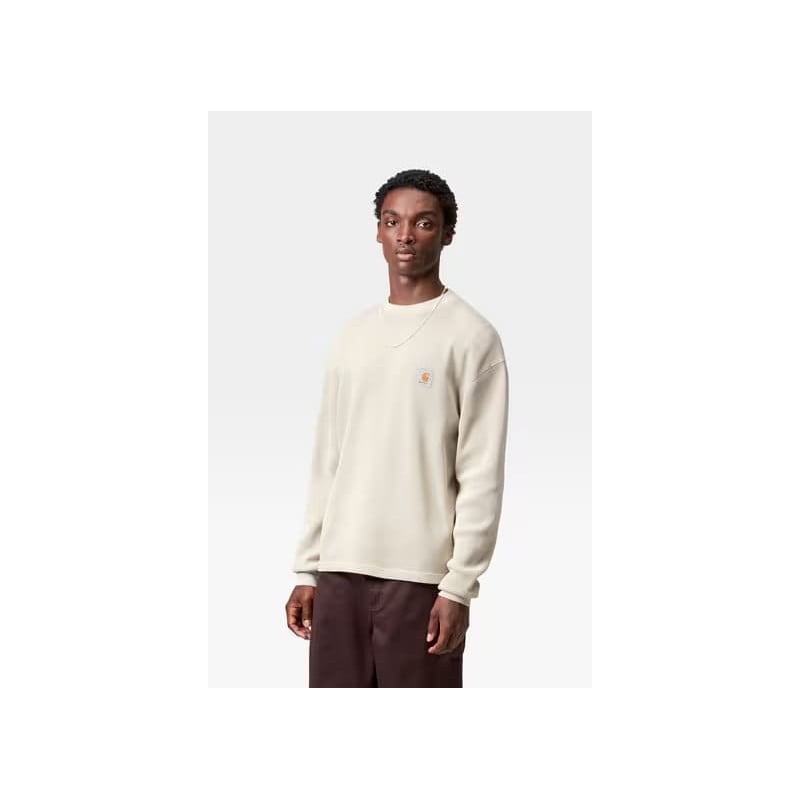 Carhartt WIP Vista Waffle L/S Beige – T-shirt épais homme