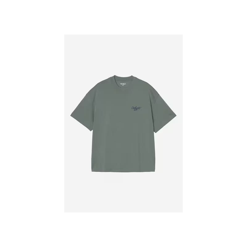 Carhartt WIP Signature Tee Vert/Navy – T-shirt homme coton bio