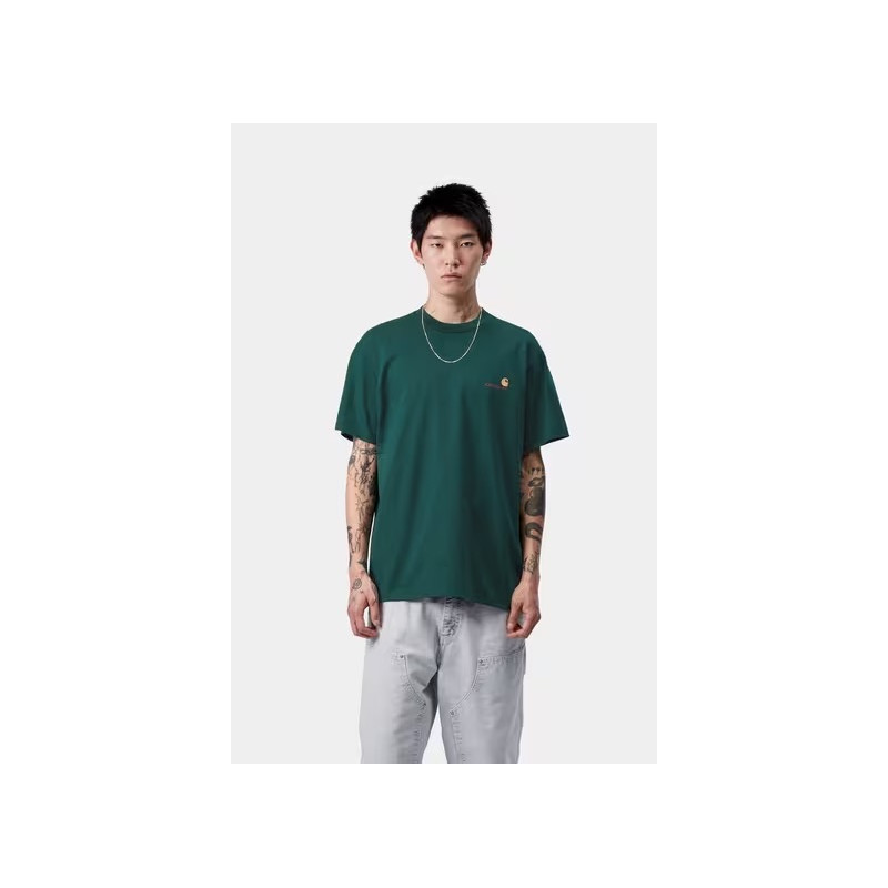 Carhartt WIP American Script Tee – Dark Fir | T-shirt homme