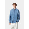 Chemise Carhartt Lucas Stone Washed – Denim Bleu Homme