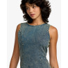 RVCA Jessie Mini Dress Femme – Robe Courte Denim Bleu Délavé