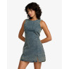 RVCA Jessie Mini Dress Femme – Robe Courte Denim Bleu Délavé