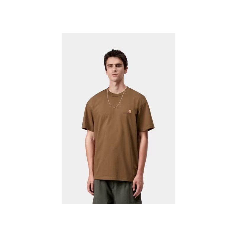 Carhartt WIP American Script Tee – Hamilton Brown | T-shirt homme