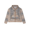 Obey Zip Up Baja Sweater Natural – Gilet Zippé Homme Style Streetwear en Maille Épaisse