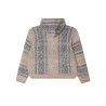 Obey Zip Up Baja Sweater Natural – Gilet Zippé Homme Style Streetwear en Maille Épaisse