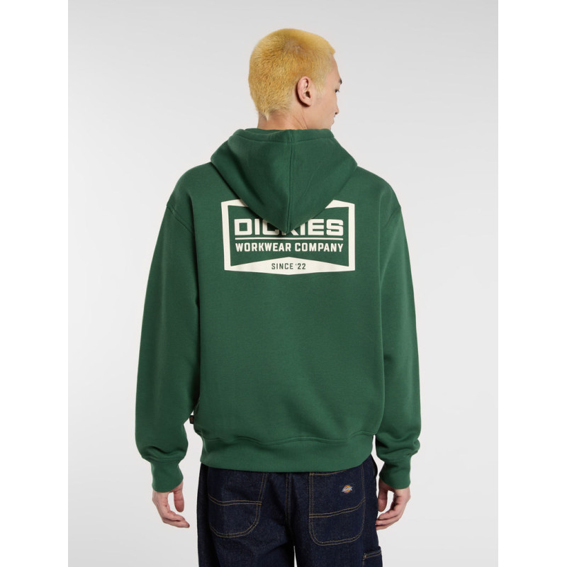 Dickies Bolivar Zip Hood Grey Melange – Sweat à Capuche Zippé Homme