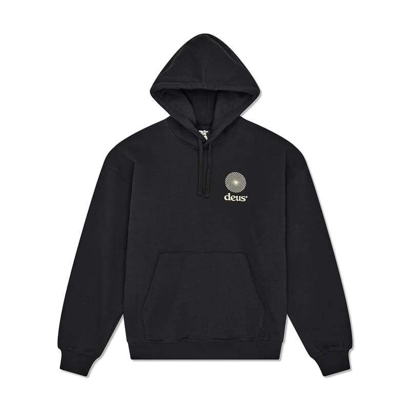 Deus Strata Black Hoodie – Sweat à Capuche Premium