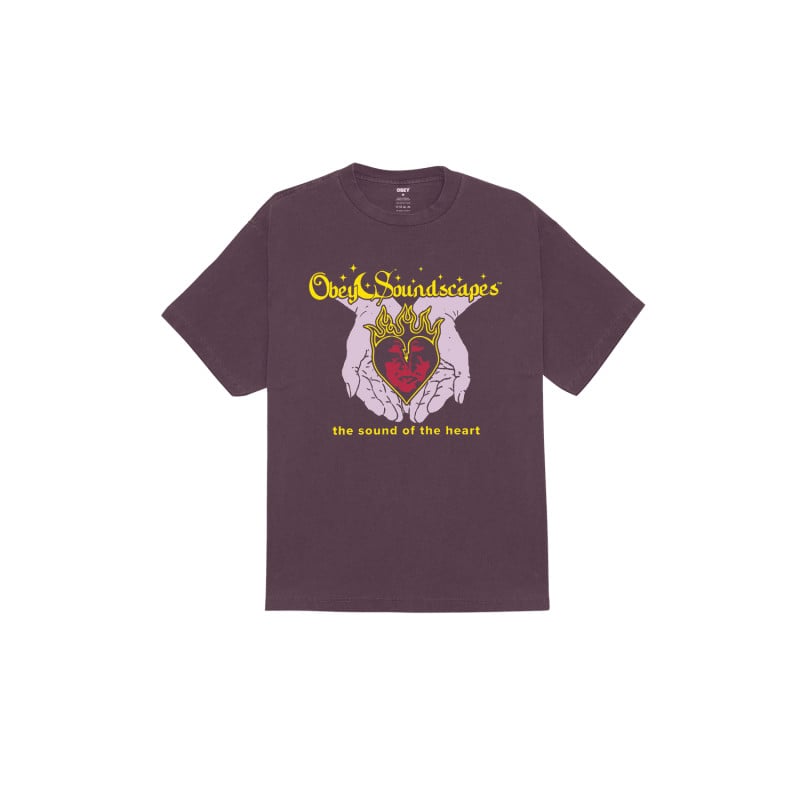OBEY Soundscapes Tee Pigment Dusty Black – T-shirt streetwear