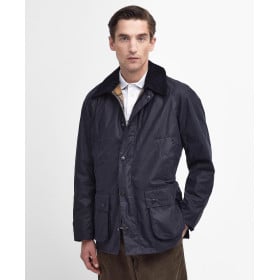 BARBOUR ASHBY WAX JACKET NAVY