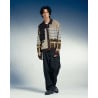 Obey Patchwork Cardigan Brown Multi – Cardigan Patchwork Homme Trendy & Confort