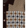 Obey Patchwork Cardigan Brown Multi – Cardigan Patchwork Homme Trendy & Confort