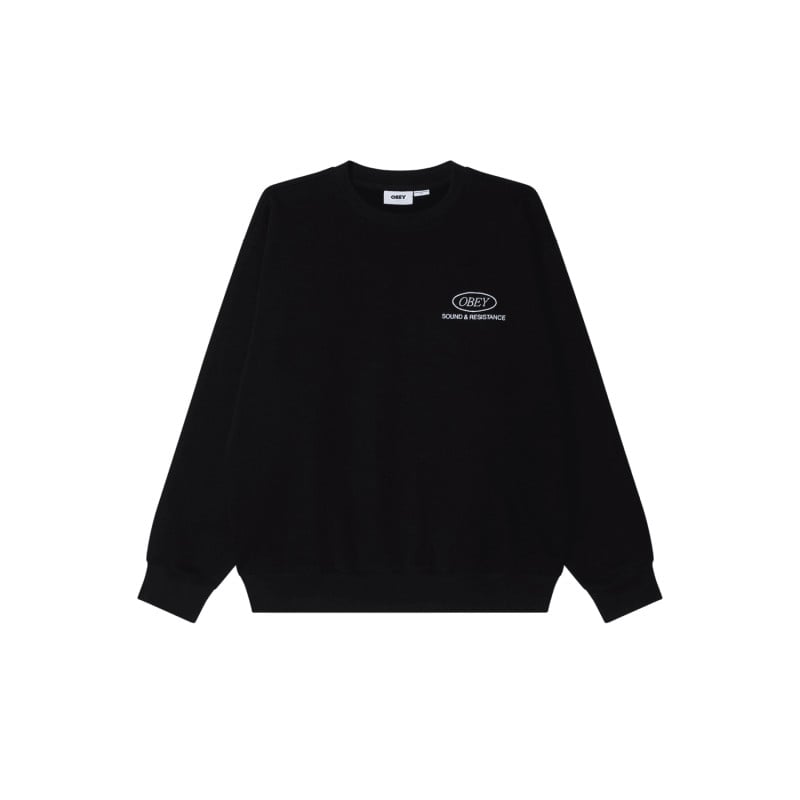 Obey Sound Crew Black – Sweat Crewneck Noir Streetwear Homme