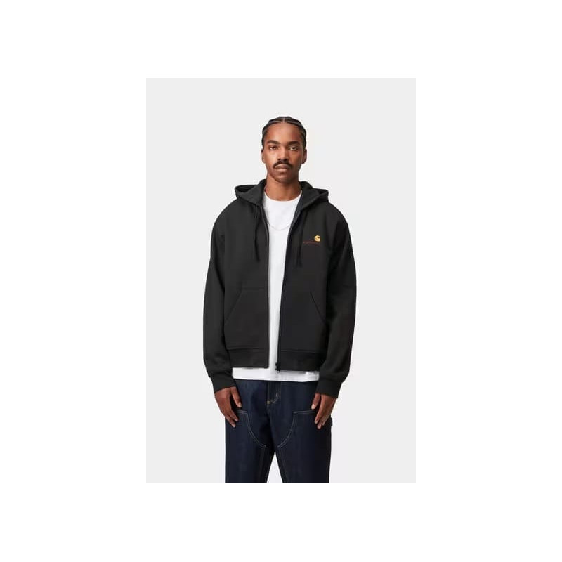 Carhartt WIP American Script Jacket Black – Veste Zippée Homme/Femme
