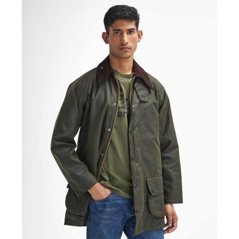 Veste Barbour Beaufort Archive Olive – Coton Ciré Homme