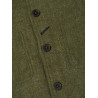 Bakers Jacket Universal Works – Harris Tweed Vert à Carreaux, 100% Laine, Style Chore Jacket