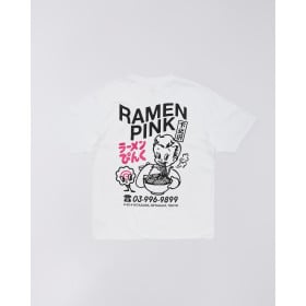 EDWIN RAMEN PINK TEE WHITE