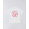 EDWIN Music Channel Tee White red – T-shirt graphique blanc en coton