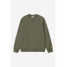Carhartt WIP Chase Sweat Leaf – Sweat-shirt Homme Logo Brodé