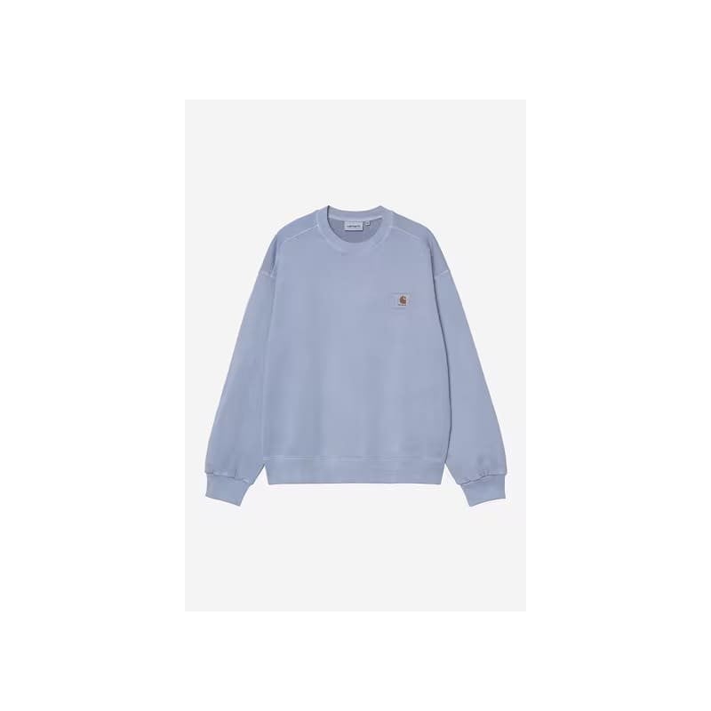 Carhartt WIP Nelson Sweat Gentle Blue – Sweat Garment Dyed Homme