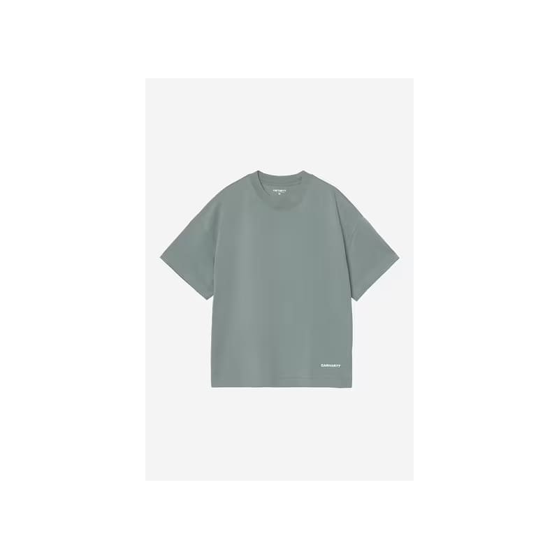 Carhartt WIP S/S Link Script Tee Velvet Green – T-shirt Homme
