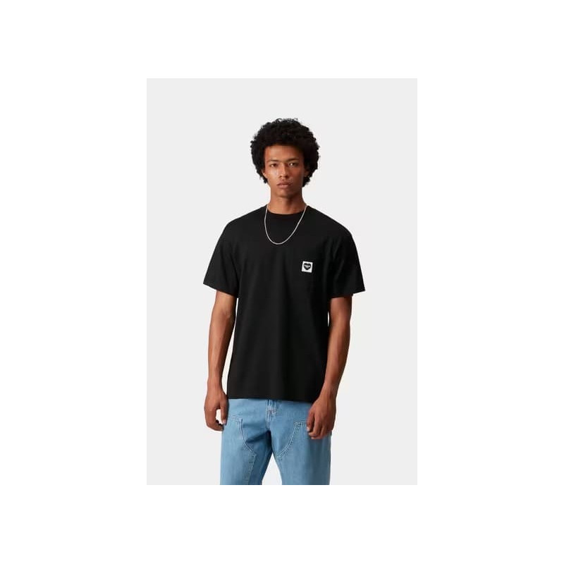Carhartt WIP S/S Pocket Heart Tee Black Black – T-shirt Homme