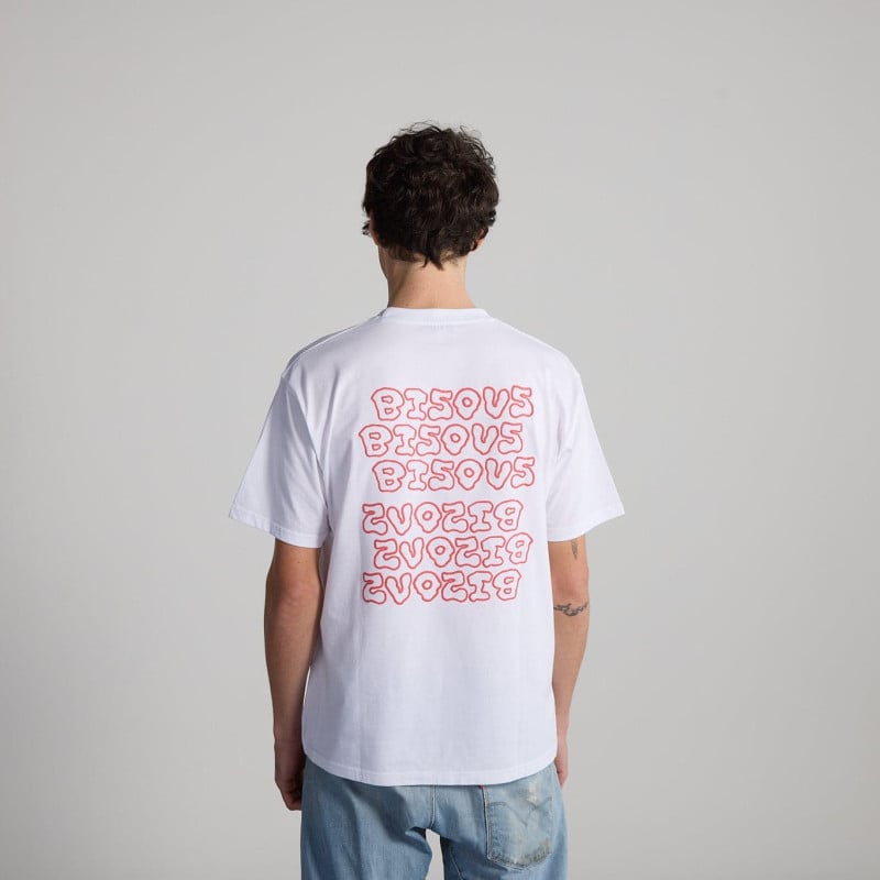 Bisous Skateboard Slime Tee White – T-shirt Skate Homme & Mixte