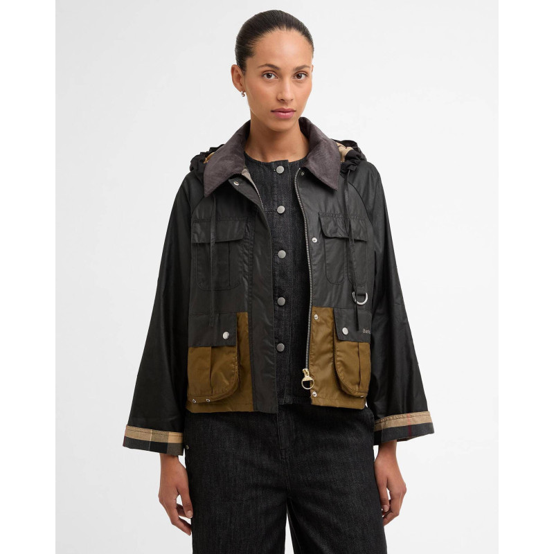 Barbour Liza Wax Jacket Black – Veste Femme Cirée
