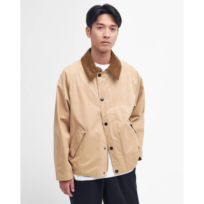 Barbour OS Transport Casual Jacket Stone – Veste oversize casual