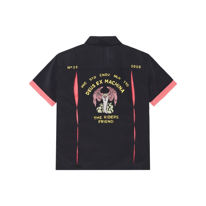 Hisssterical Bowling Shirt Black – Chemise Deus Ex Machina