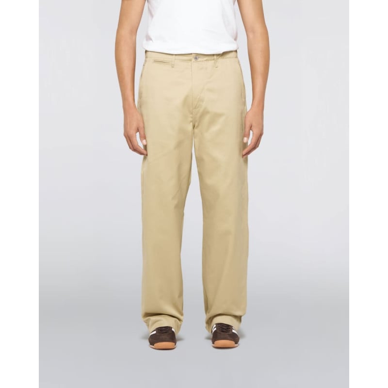 Edwin Wide Trousers Khaki Unwashed – Pantalon Coton