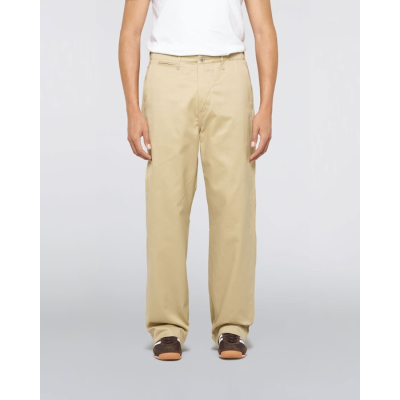 Edwin Wide Trousers Khaki Unwashed – Pantalon Coton