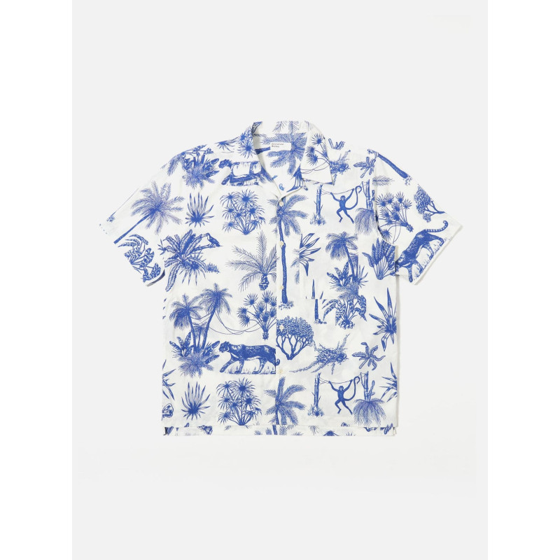 Universal Works Camp Shirt Jungle Poplin White