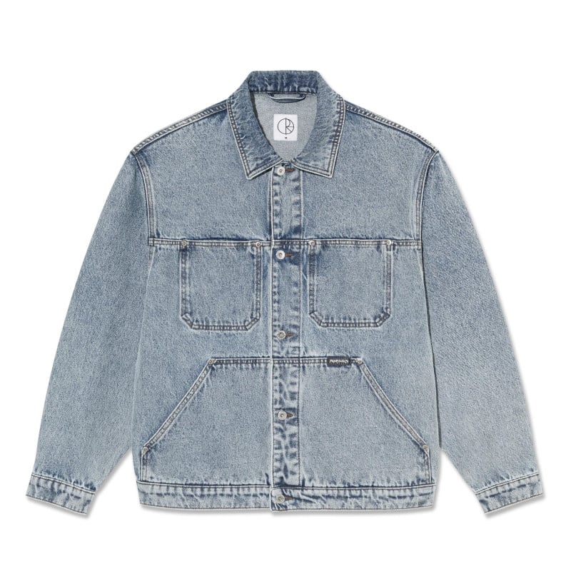 POLAR SKATE.CO PATRICK DENIM JACKET HEAVY WASHED BLUE