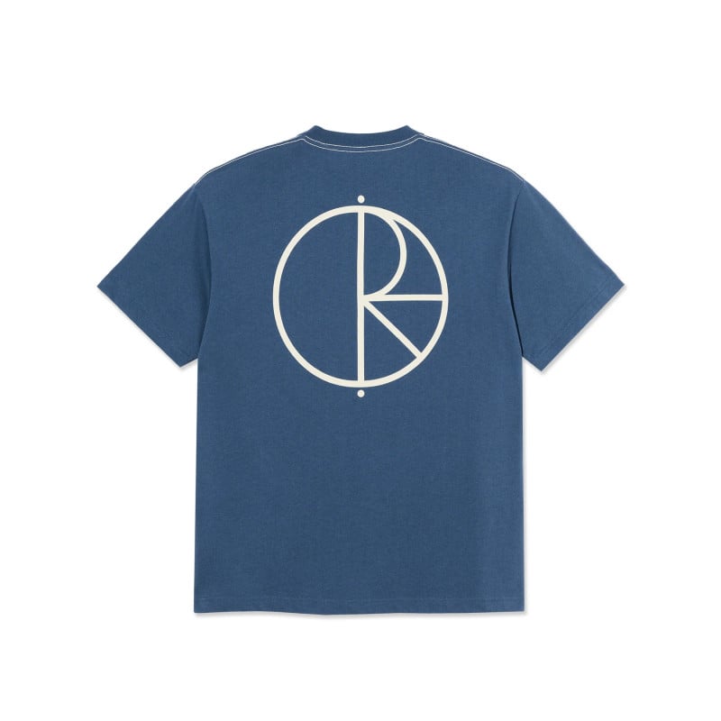 POLAR SKATE.CO TEE SS CONTRAST STROKE LOGO GREY BLUE