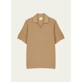 NITTO KNITWEAR AGOP POLO CAMEL