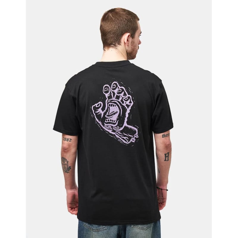 Santa Cruz Stamped Screaming Hand Tee Black – T-shirt Skate Iconique