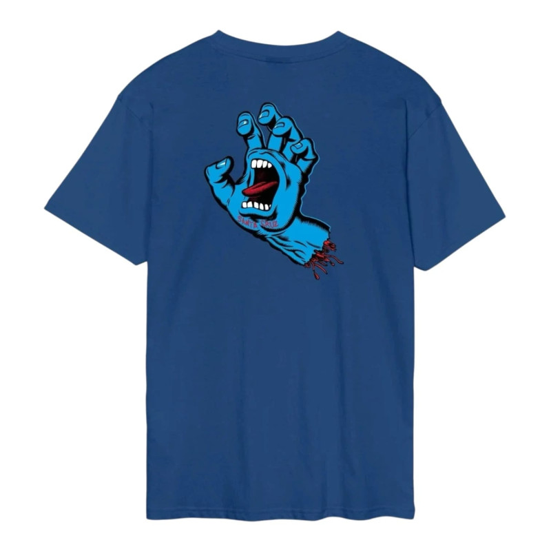 Santa Cruz Screaming Hand Chest Tee Rich Navy – T-shirt Skate Iconique