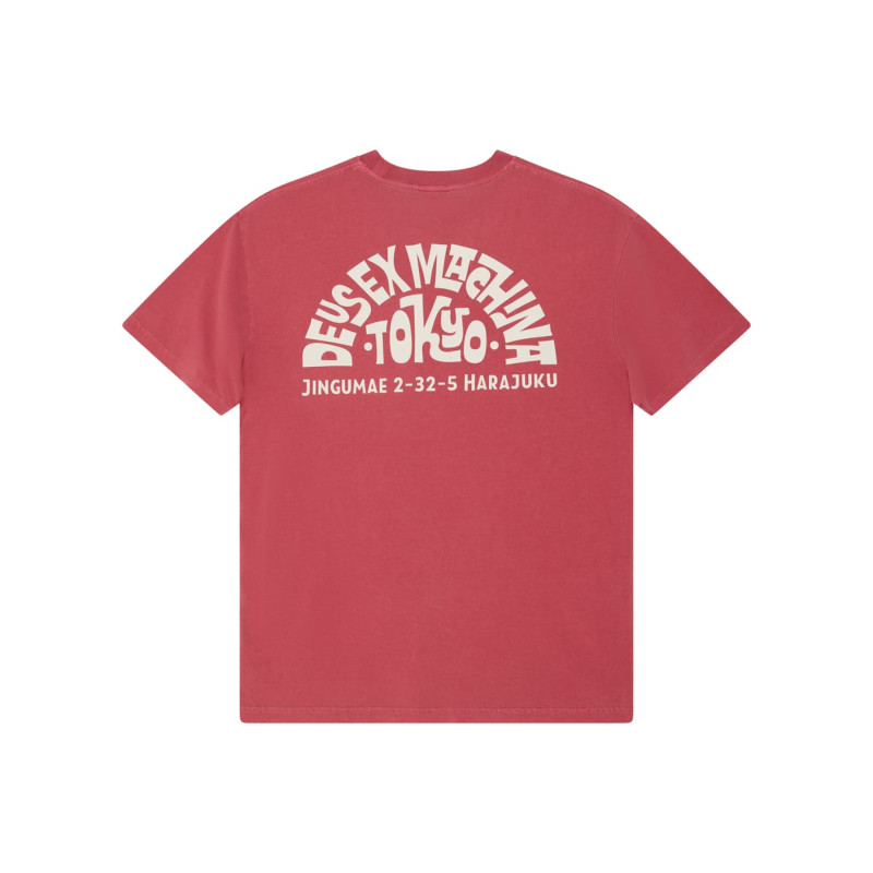 T-shirt Deus Ex Machina Tokyo Address Melon Red – Tee graphique homme