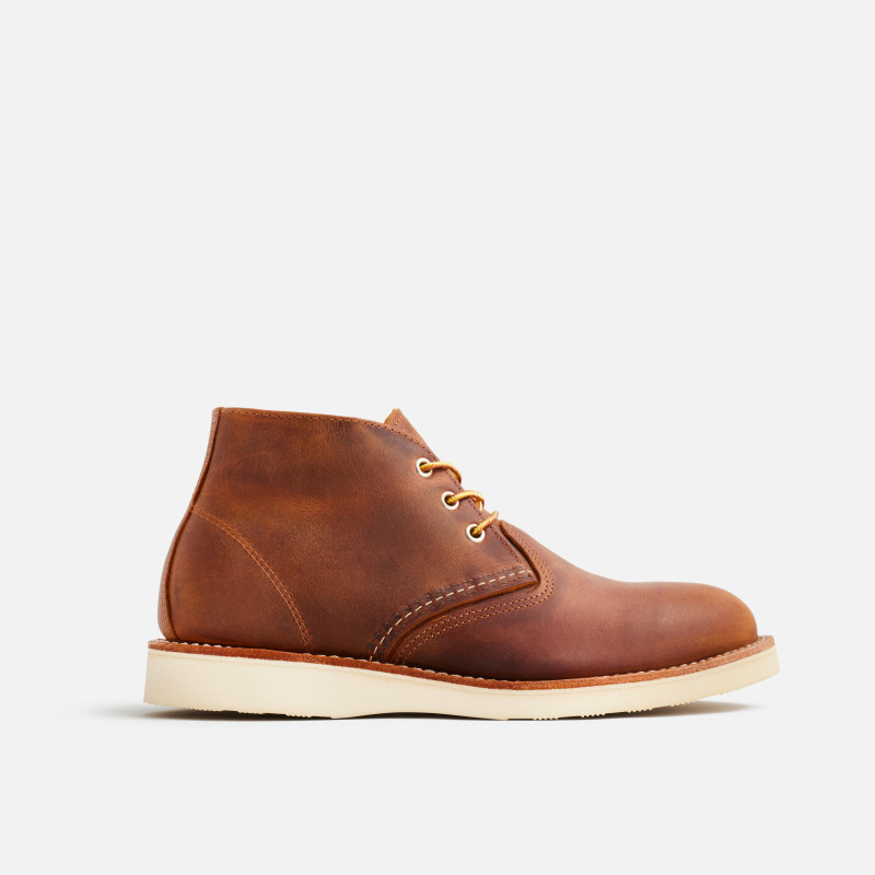 Red Wing 3137 Work Chukka Copper Rough & Tough – Boots Homme Cuir Marron