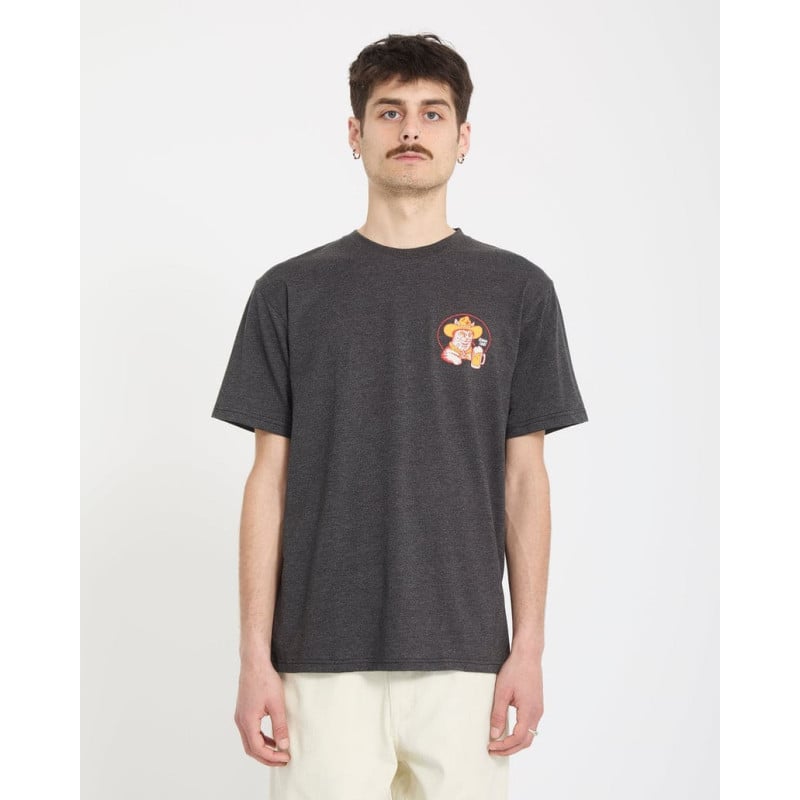 Volcom Meowdy Tee Heather Black Homme – T-shirt Noir Graphique