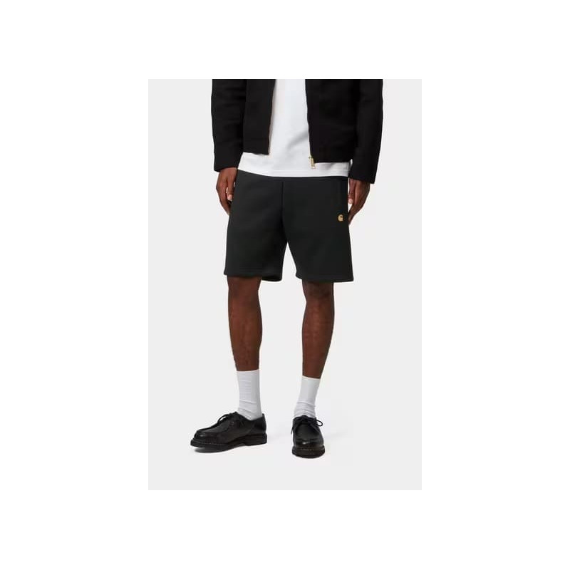 Carhartt WIP Chase Sweat Short Black Gold – Short Jogging