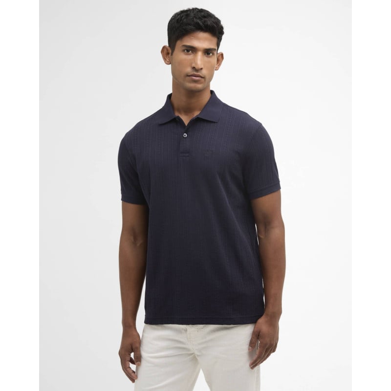 Barbour Harwell Tailored Fit Polo Navy – Polo Homme Élégant