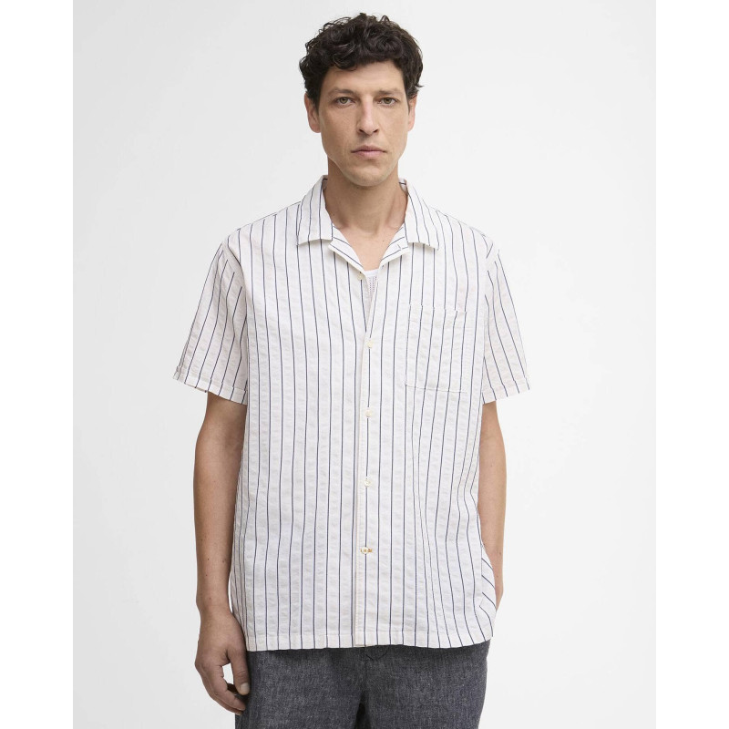 Barbour Park Seersucker Shirt Whisper White – Chemise Été