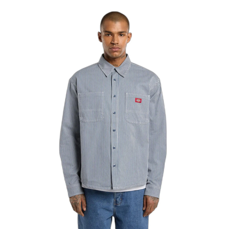 Chemise Dickies Hickory Work Shirt LS Retro Indigo – Workwear Homme