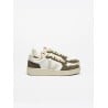 VEJA V-82 White Natural Khaki – Baskets rétro éco-responsables en cuir
