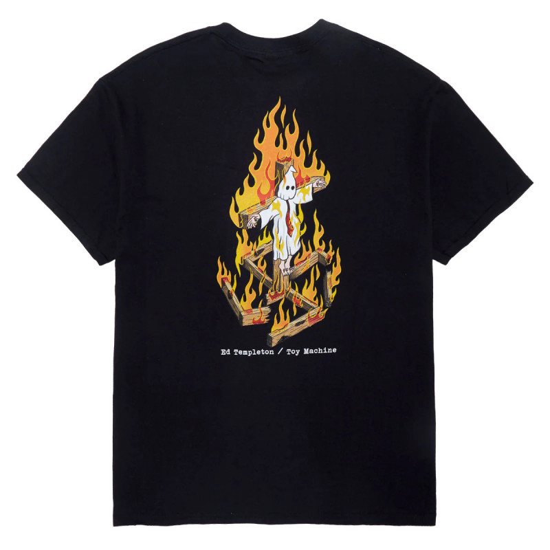 TOY MACHINE TEE SS TEMPLETON CHARRED CROSS BLACK