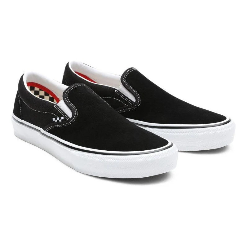 Vans Slip-On Skate Black White | Chaussures Vans Noires Classiques