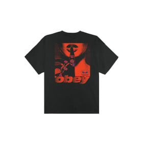 OBEY EXPORTS TEE VINTAGE BLACK