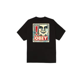 OBEY EXCLAMATION TEE BLACK